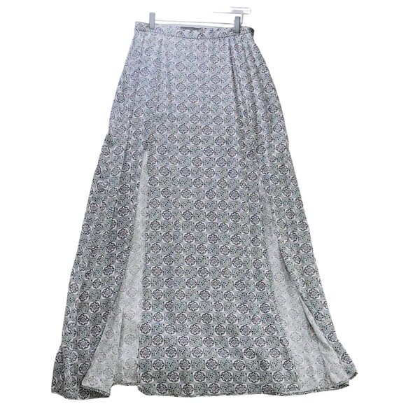 MINKPINK Women's Boho Maxi Skirt Geometric Floral Print Black & White Size M - Picture 6 of 13